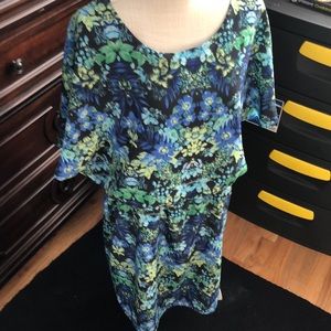 Ladies Blue Floral Dressed
